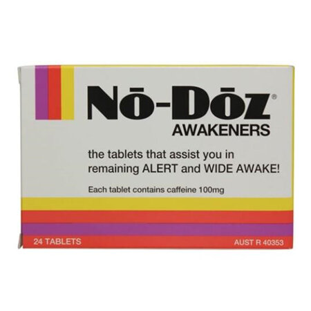 NO-DOZ AWAKENERS - CAFFEINE 100MG 24 TABLETS