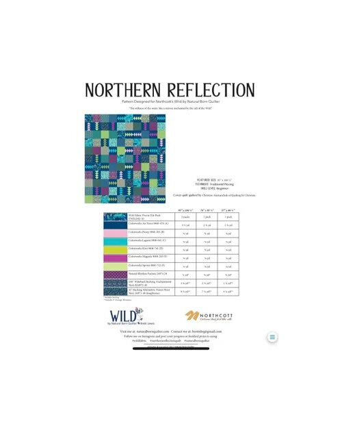 Northern Reflection Quilt from Natural Born Quilter