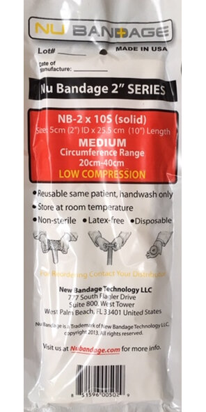 Nu Bandage Med Compression Solid 25x5cm