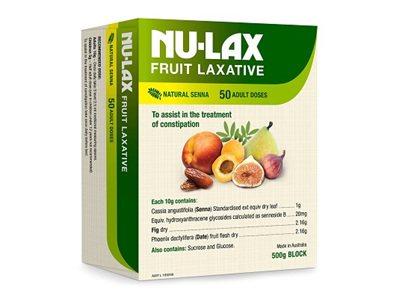 NU-LAX - Natural Fruit Laxative 500g Block