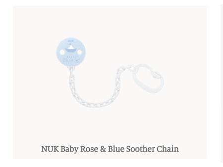 NUK Soother Chain Asst Prints