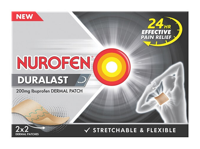 Nurofen duralast dermal patch 200mg 4 pack pain relief anti inflammatory