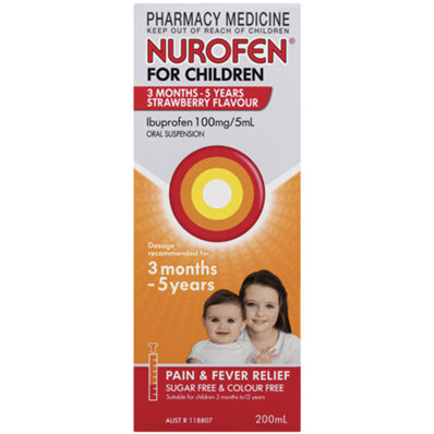 NUROFEN for Children 3 Months to 5 Years Strawberry 200ml
