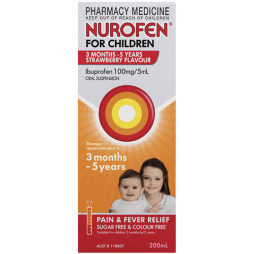 NUROFEN for Children 3 Months to 5 Years Strawberry 200ml