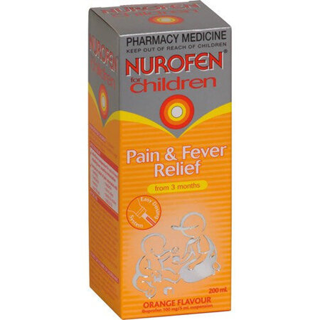 Nurofen for Children Pain and Fever Relief Orange 200ml