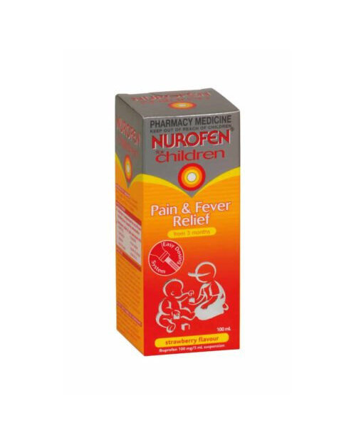 Nurofen for Children Pain and Fever Relief Strawberry 100ml