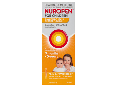 NUROFEN SUSP S/FREE CHILD ORANGE 200ML