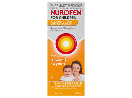 NUROFEN SUSP S/FREE CHILD ORANGE 200ML