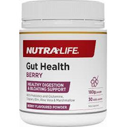 Nutra Life Gut Health Pwd Berry 180g