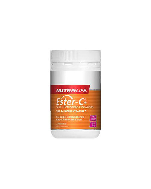 NutraLife Ester C 500mg Echinacea Chewable Tablets 60