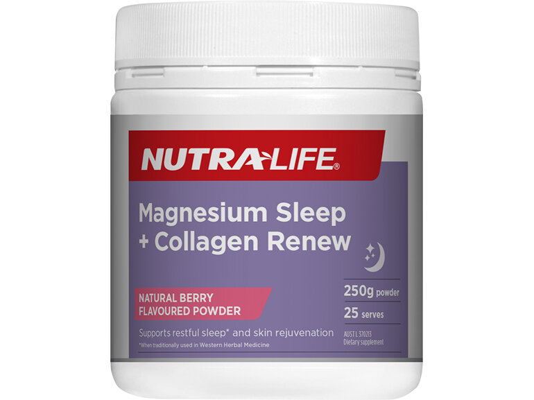 Nutralife Magnesium Deep Sleep + Collagen Renew Powder 250g