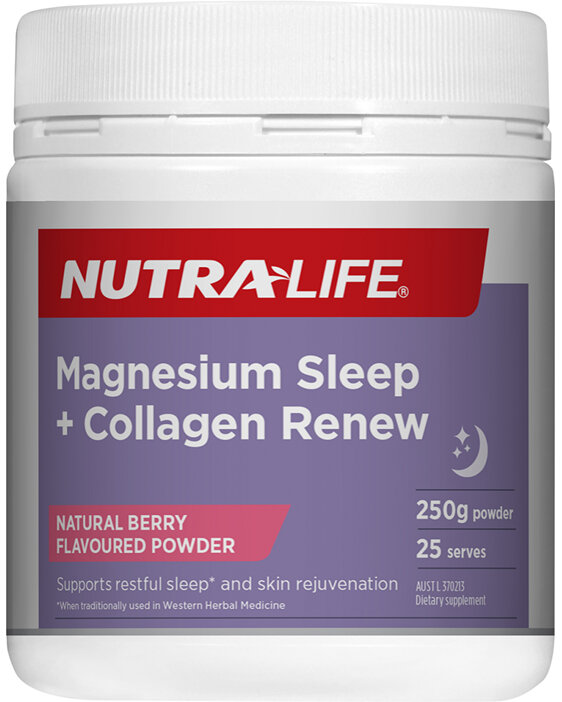Nutralife Magnesium Deep Sleep + Collagen Renew Powder 250g