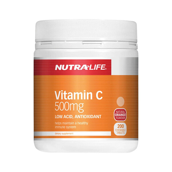 Nutralife Vitamin C 500mg 200 chewable tablets