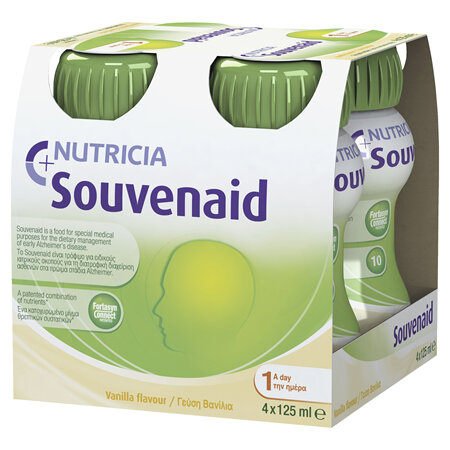 Nutricia Souvenaid Vanilla Flavour, 4 x 125ml Pack