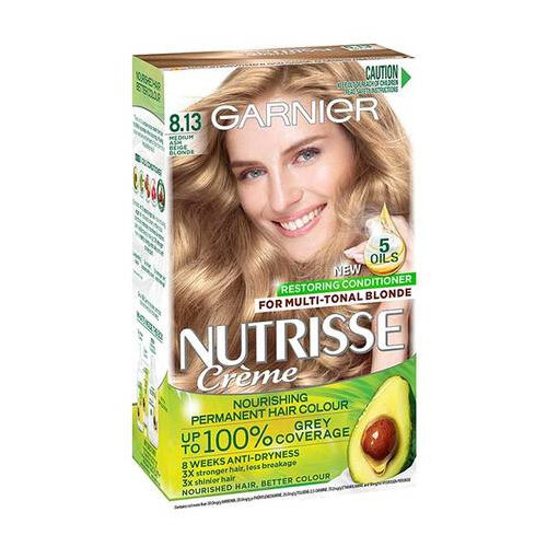 NUTRISSE Creme Nourishing Hair Colour Medium Ash Beige Blonde 8.13