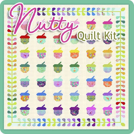 Nutty Quilt Kit  Featuring Tiny Beasts and True Colors by Tula Pink