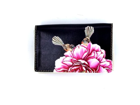 NZ Artist Card Holder Single Zip 2 Fantails