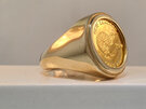 NZ Gold Kiwi Coin Ring