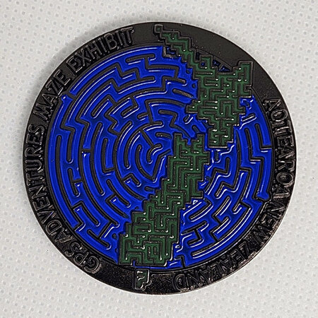 NZ GPS Maze Geocoin - Black LE