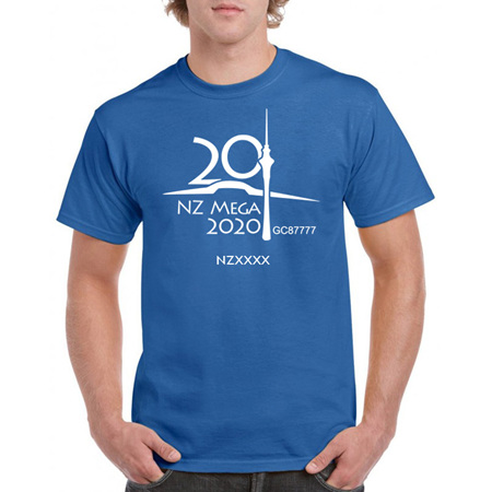 NZ Mega 2020 Event Shirt (trackable) PRE-ORDER