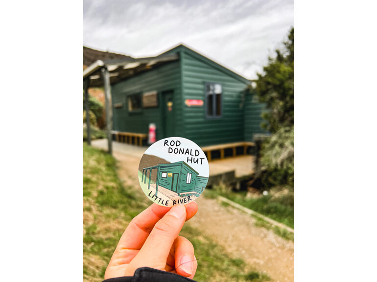 Nz tramping huts stickers hiking gifts