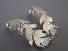 Oak Leaf Earrings Sterling Silver gold toned Julia Banks Jewellery