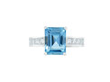 Octagonal Aquamarine Diamond Princess Cut Diamond Channel Set Platinum