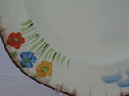 Octagonal hand painted plate
