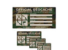 official geocache label, medium size, geocaching