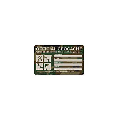 official geocache label, medium size, geocaching