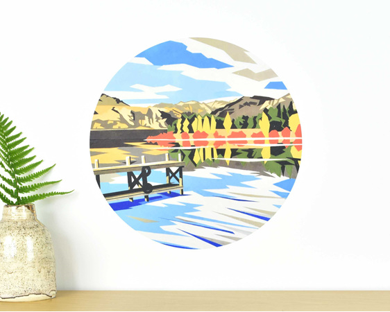 Old Cromwell Town Wharf wall decal dot