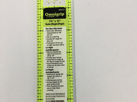 Omnigrid ruler 1 1/2 x 12 inch