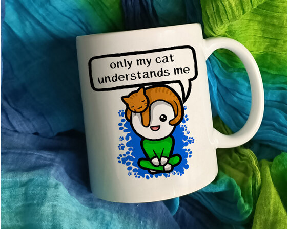 Only My Cat Understands Me Funny Mug