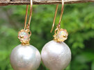 opal gold flowers silver pearl earrings wedding bride nz jewellery lilygriffin