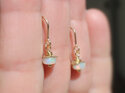 opal gold rosehip earrings 9k october birthstone tiny lilygriffin nz jewellery