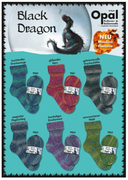 Opal Sock Yarn: Black Dragon