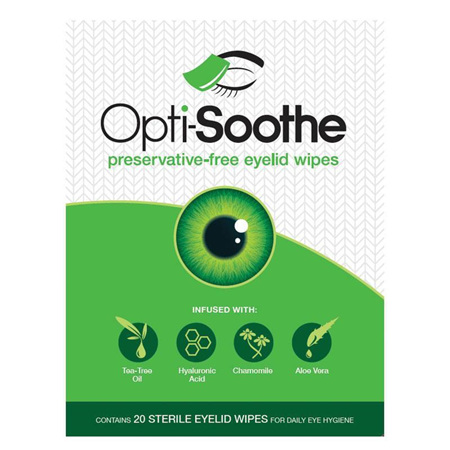 Opti-Soothe Perservative Free Eyelid Wipes, 20 Pack