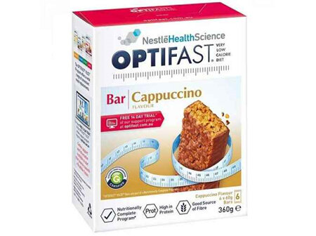 Optifast VLCD Bar Cappuccino - 6 Pack 60G Bars
