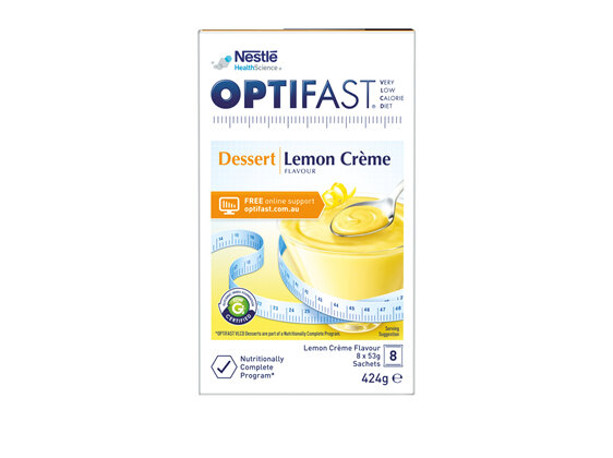 OPTIFAST VLCD Dessert Lemon Crème Flavour 8 Pack 424g