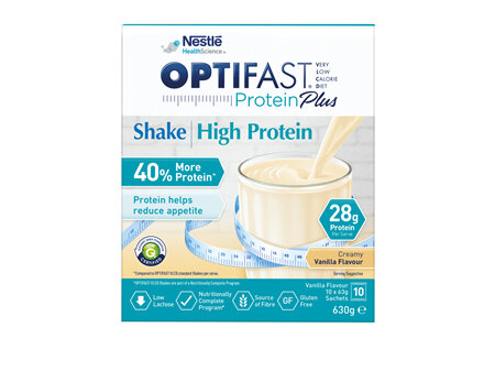 OPTIFAST VLCD Protein Plus Shake Creamy Vanilla Flavour 10 Pack 630g