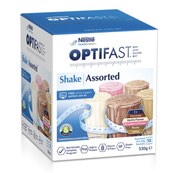 OPTIFAST VLCD Shake Assorted Flavours 10 Pack x 53g