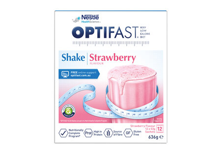 OPTIFAST VLCD Shake Strawberry Flavour 12 Pack 636g