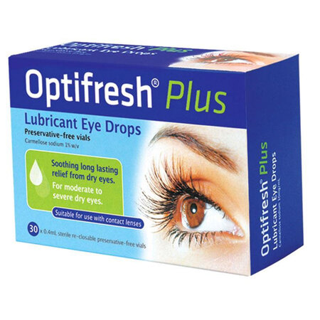 Optifresh Plus Eye Drops 0.4mL Vials, 30 Pack