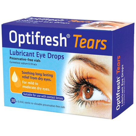 Optifresh Tears Eye Drops 0.4mL Vials, 30 Pack