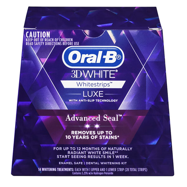 ORAL B 3D White Luxe Advanced Seal Whitening Strips 14 Treatments