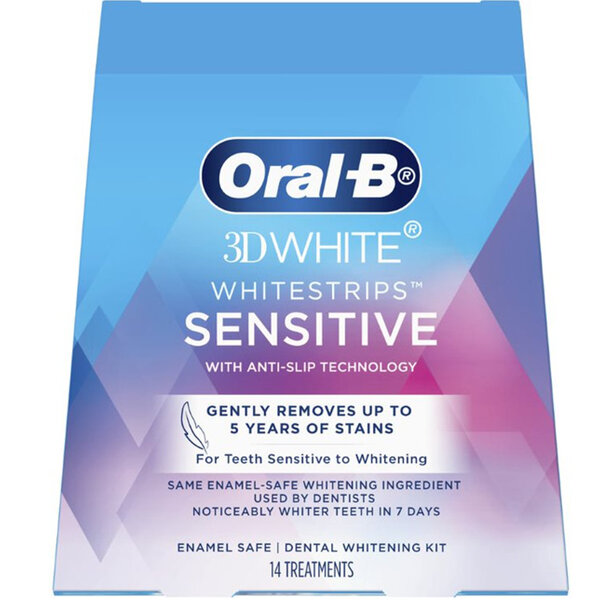 ORAL B 3D White Sensitive Whitening Strips 14 Pack