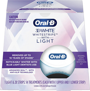 ORAL B 3D WHT STRIPS 14PK WITH LED