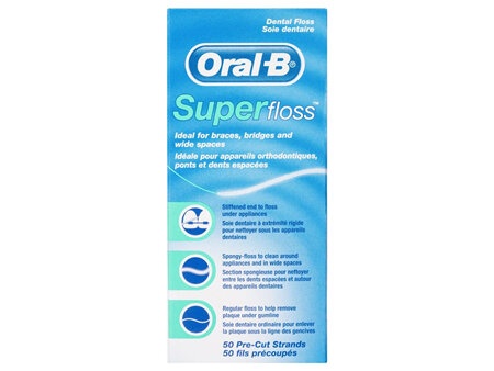 Oral B Superfloss 50 Pre-Cut Strands