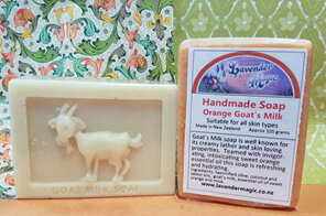 Orange Goat's milk soap handmade in NZ by Lavender Magic