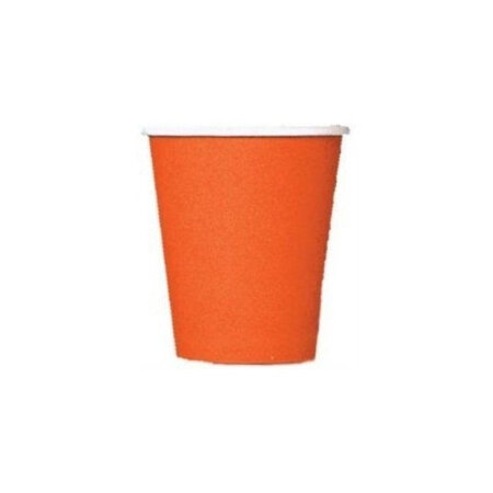 Orange Party Cups x 8
